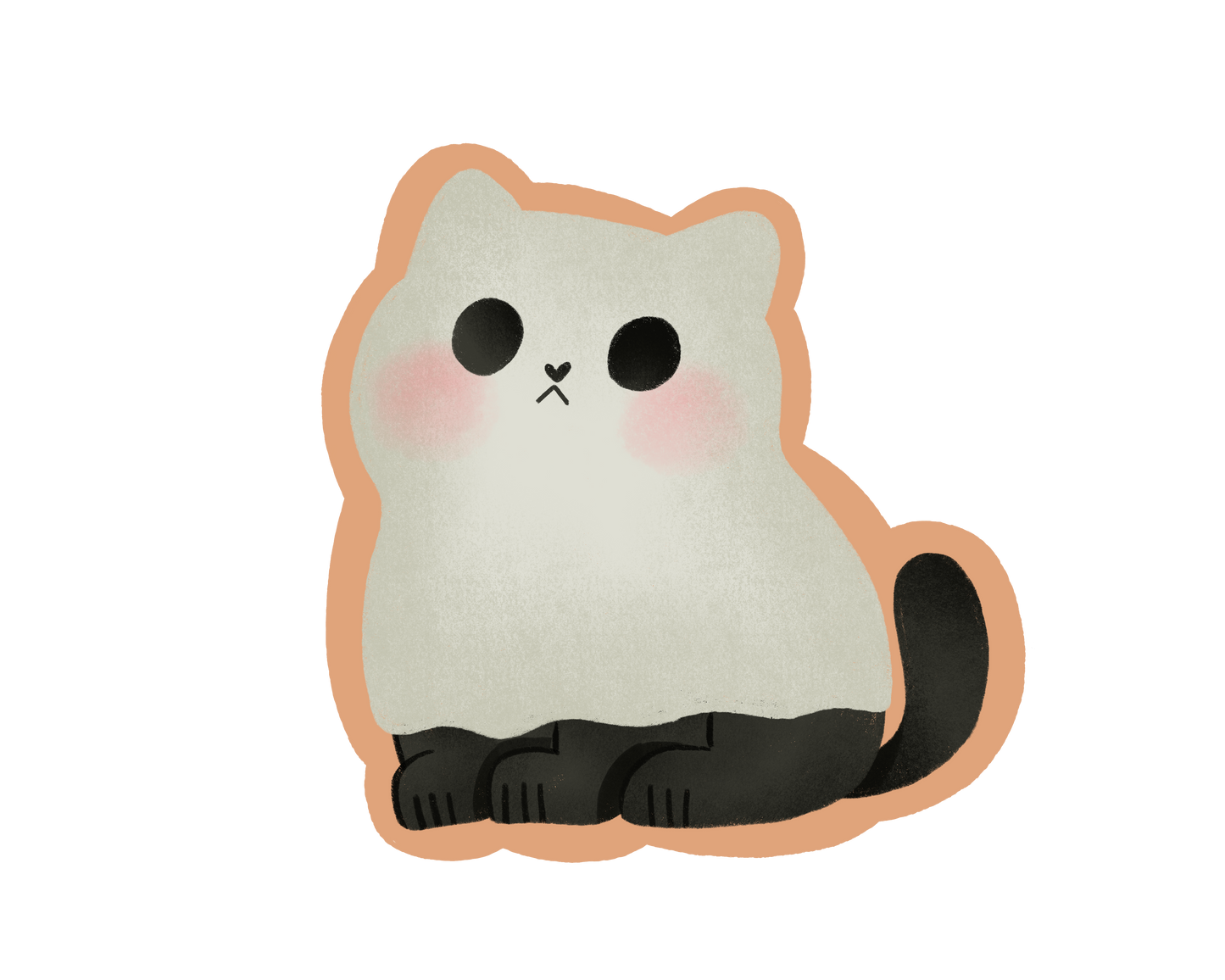 Gatito Fantasma Halloween Sticker