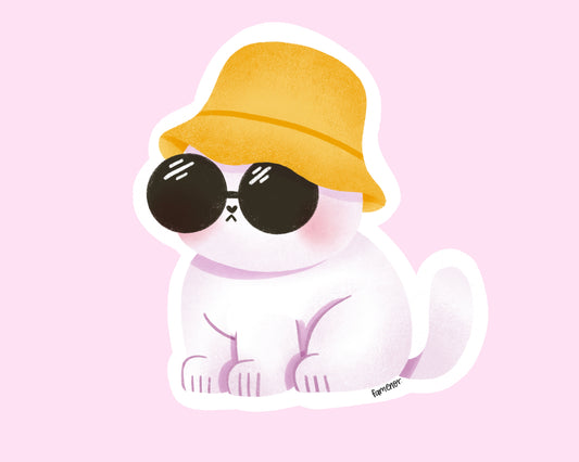 Gatito Blanco Sticker