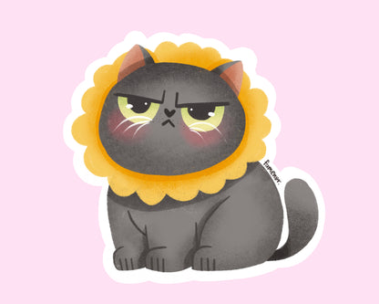 Gatito Gris Sticker