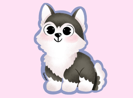 Perrito Husky Siberiano Sticker