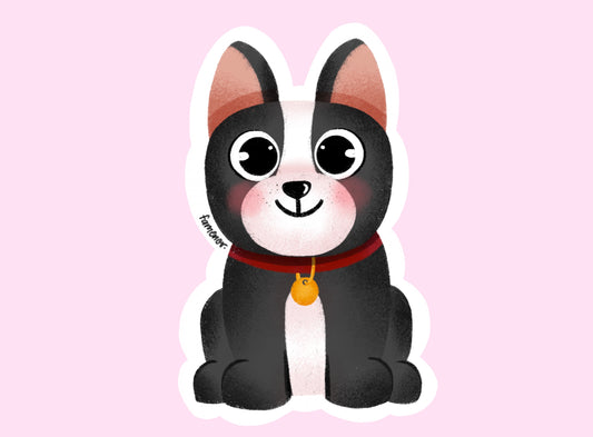 Perrito Boston Terrier Sticker