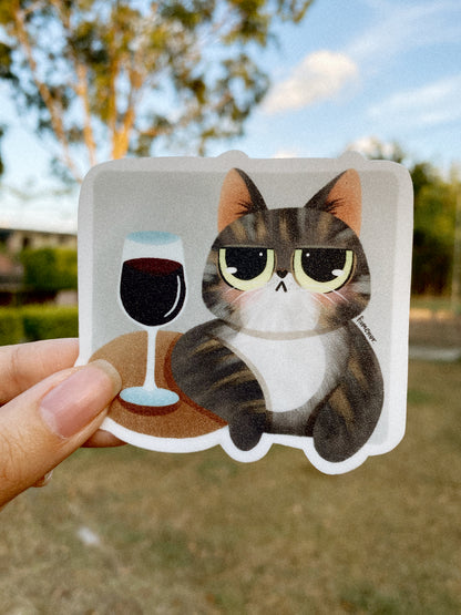 Gatito con Copa Sticker