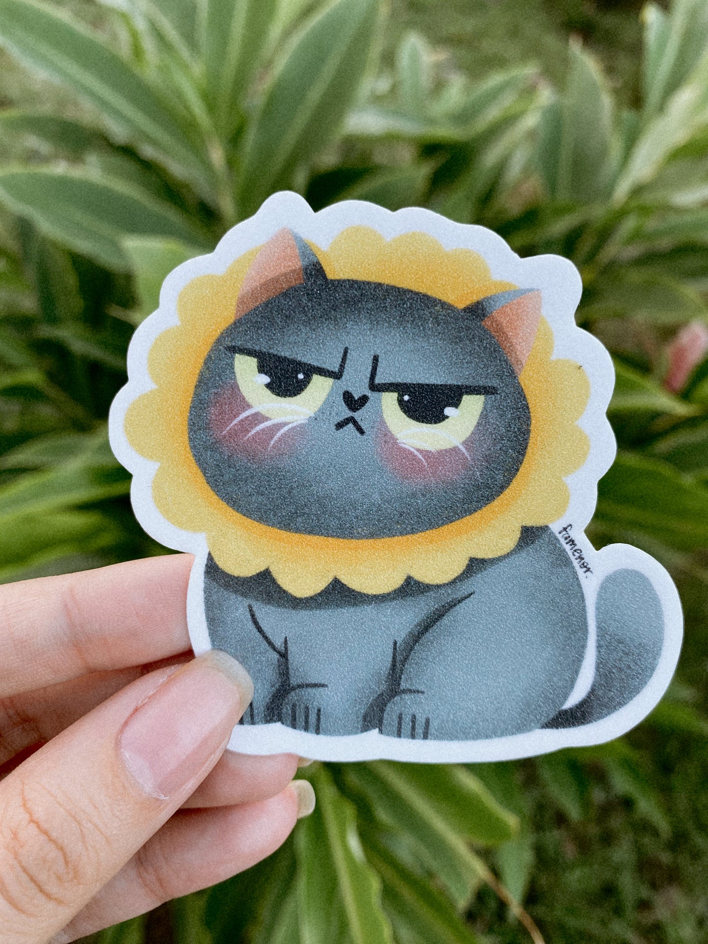 Gatito Gris Sticker